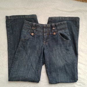Cache Vintage Wide Leg Jeans Dark Wash 5